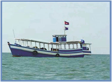 passenger boat in kep, cambodia