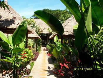 view from the hillside in kep