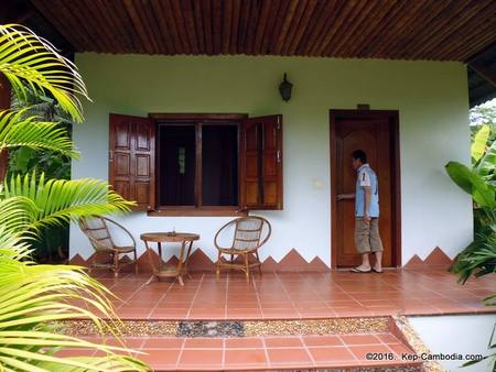 Blue Kep Bungalows in Kep, Cambodia.