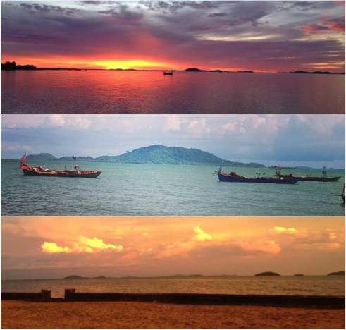 The Waterfront Beach Club and Lounge  in Kep, Cambodia.