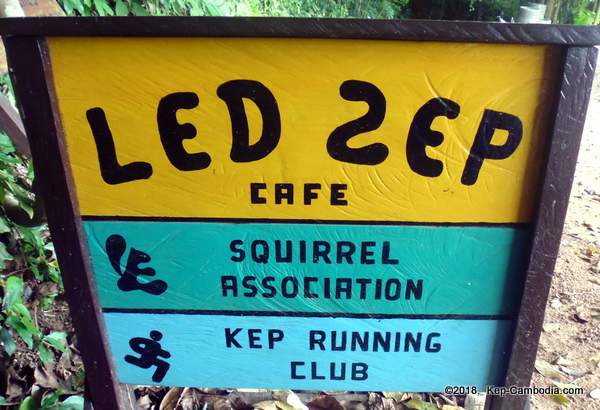 Led Zep Cafe in Kep, Cambodia.  Kep National Park.