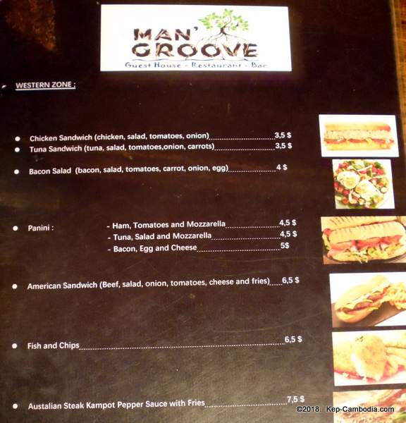 Mangroove Restaurant and Bar in Kep, Cambodia.