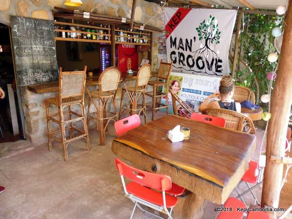 Mangroove Restaurant and Bar in Kep, Cambodia.