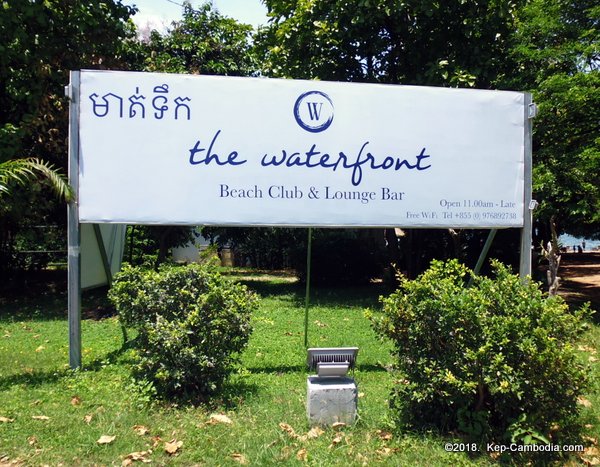 The Waterfront Beach Club & Lounge Bar in Kep, Cambodia.