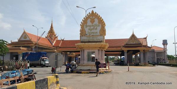 Prek Chak Border Crossing to Vietnam in Kep, Cambodia.