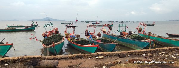 Fishing Port in Kep, Cambodia.