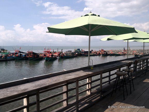 The New Crab Market in Kep, Cambodia.