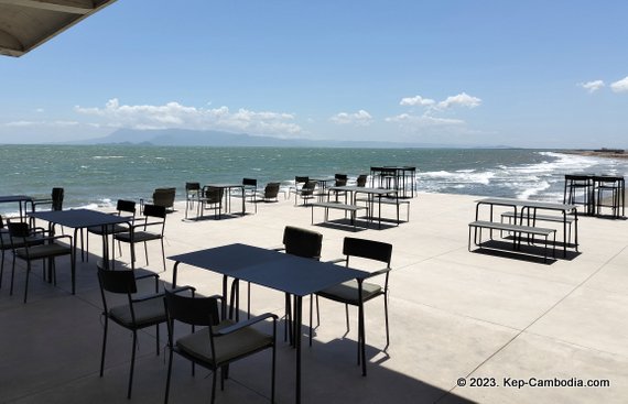 Kep West in Kep, Cambodia.  The Wave Restaurant.  The Deck.