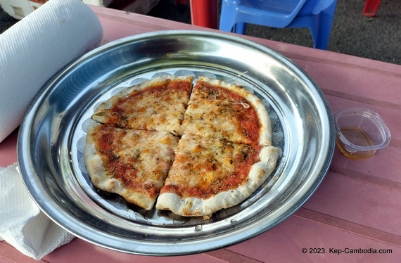 Mister Pizza in Kep, Cambodia.