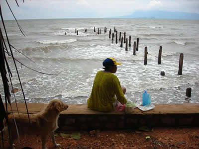 sitting by the dock of the bay in kep cambodia