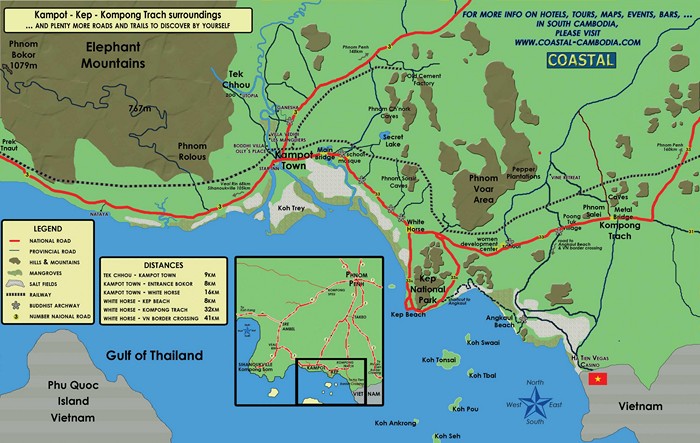 Kep, Cambodia Map