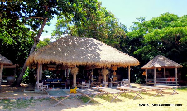 Bahia Beach Bar in Kep, Cambodia.