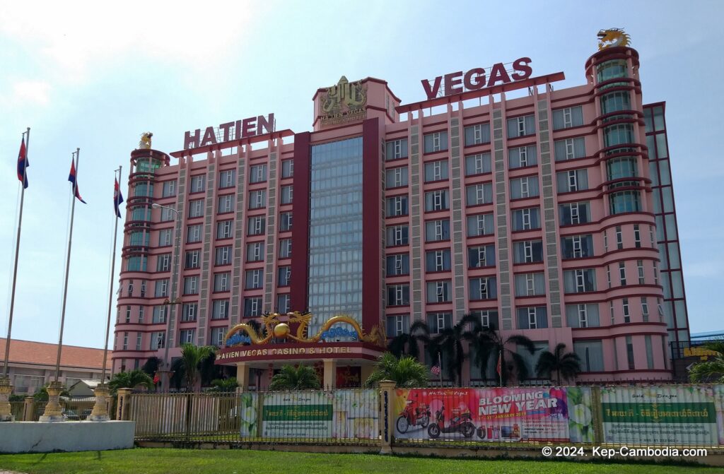 Hatien Vegas Casino in Kep, Cambodia. Kampot. Vietnam and Cambodia border crossing.