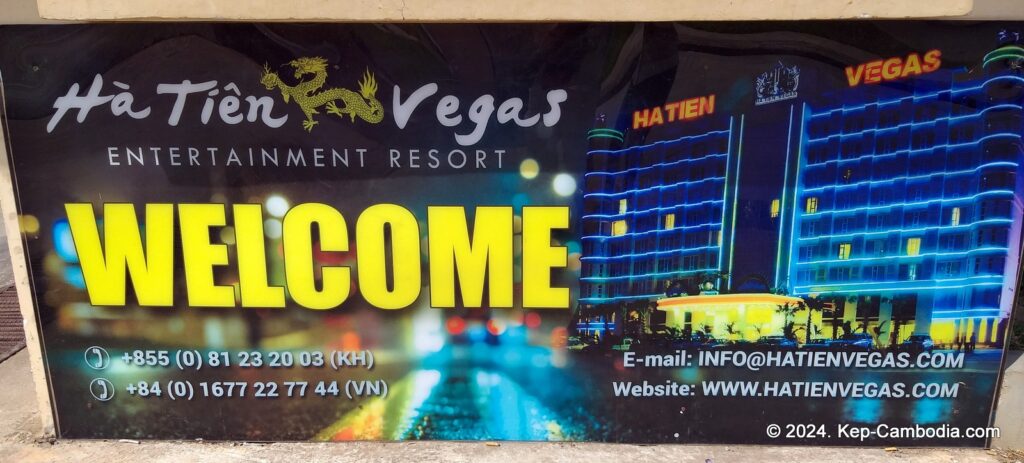 Hatien Vegas Casino in Kep, Cambodia. Kampot. Vietnam and Cambodia border crossing.
