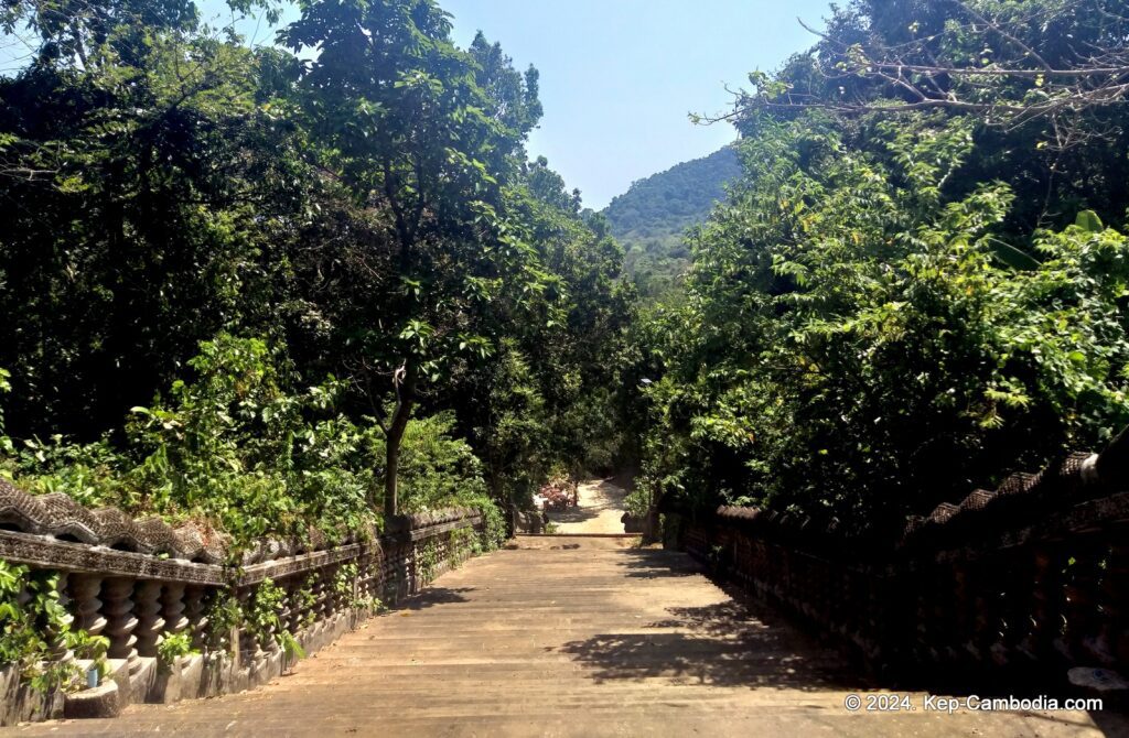 Wat Samathi Buddhist Temple in Kep, Cambodia.