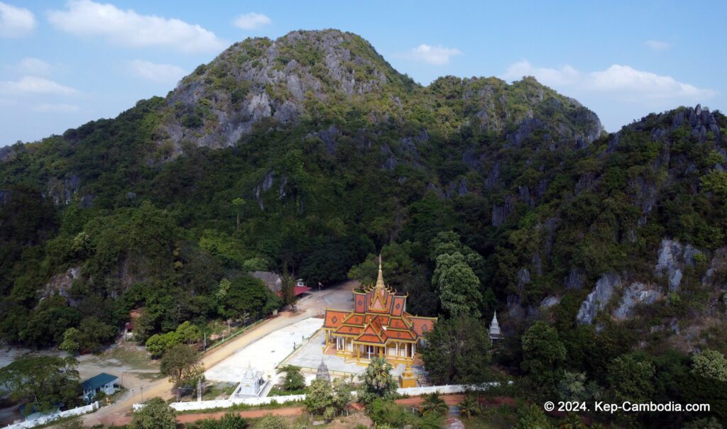 Kampong Trach Caves and Mountains in Kep, and Kampot, Cambodia.