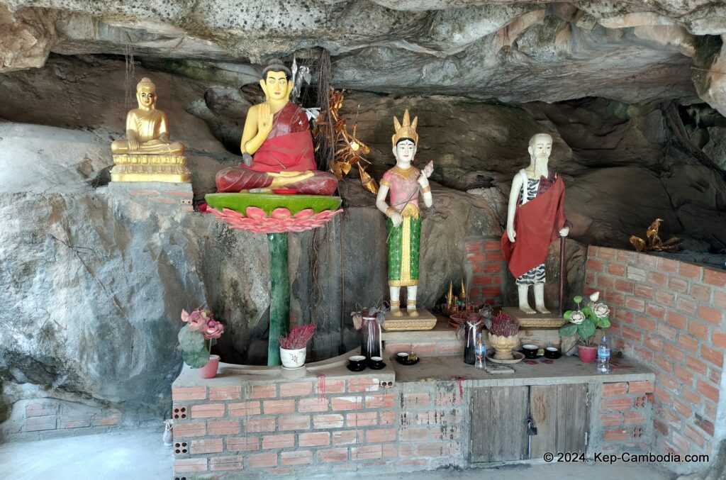 Kampong Trach Caves and Mountains in Kep, and Kampot, Cambodia.