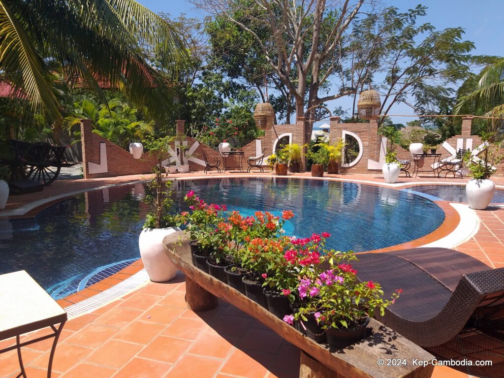 Kep Lodge Guesthouse & Restaurant in Kep, Cambodia.