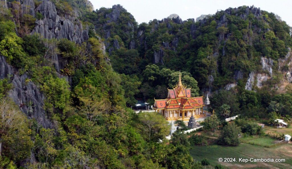 Kampong Trach Caves and Mountains in Kep, and Kampot, Cambodia.