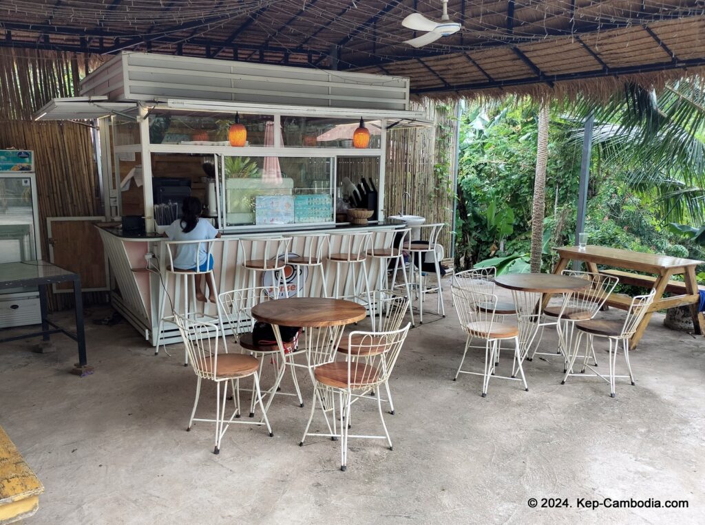 Sunset Cafe in Kep National Park. Cambodia.