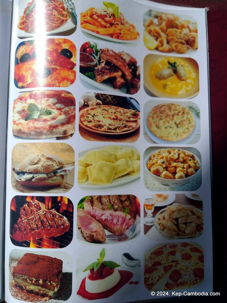 Martini Italian Restaurant in Kep, Cambodia.