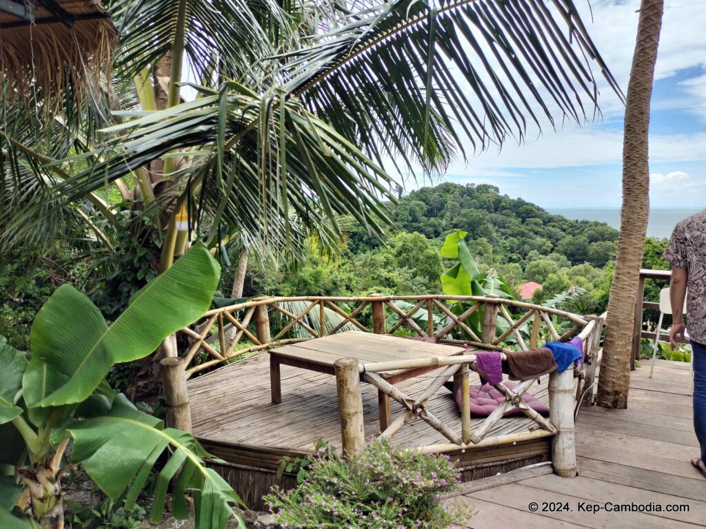 Sunset Cafe in Kep National Park. Cambodia.