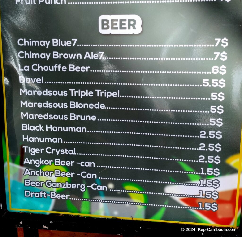 Deli's Restaurant in Kep, Cambodia