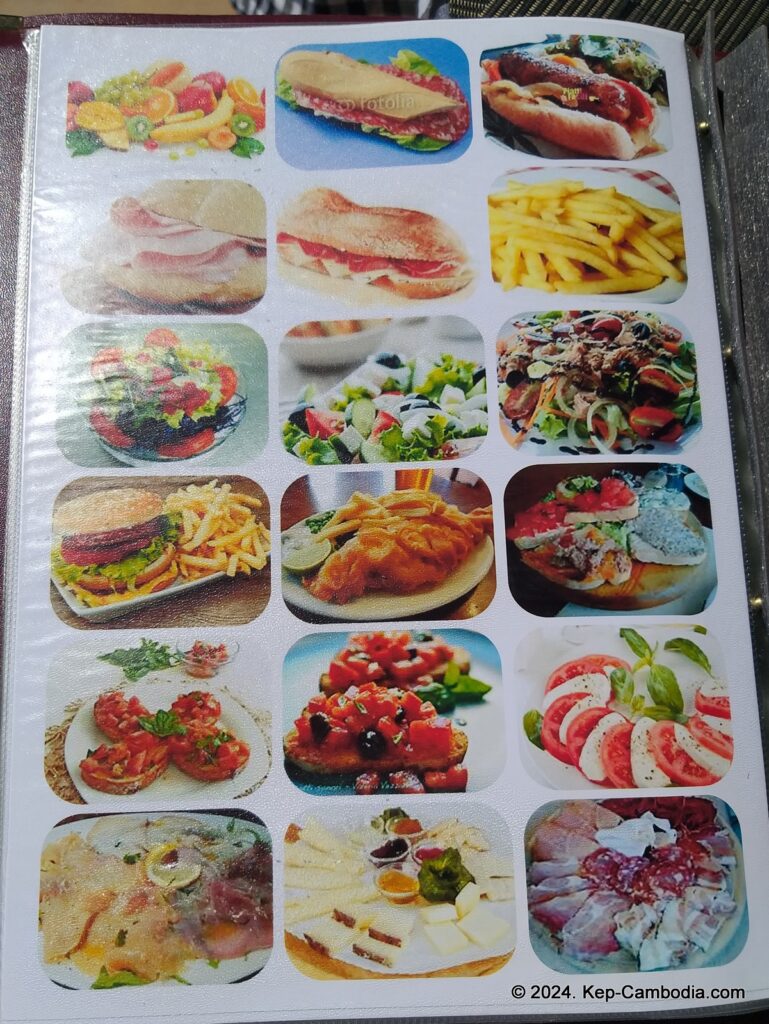 Martini Italian Restaurant in Kep, Cambodia.