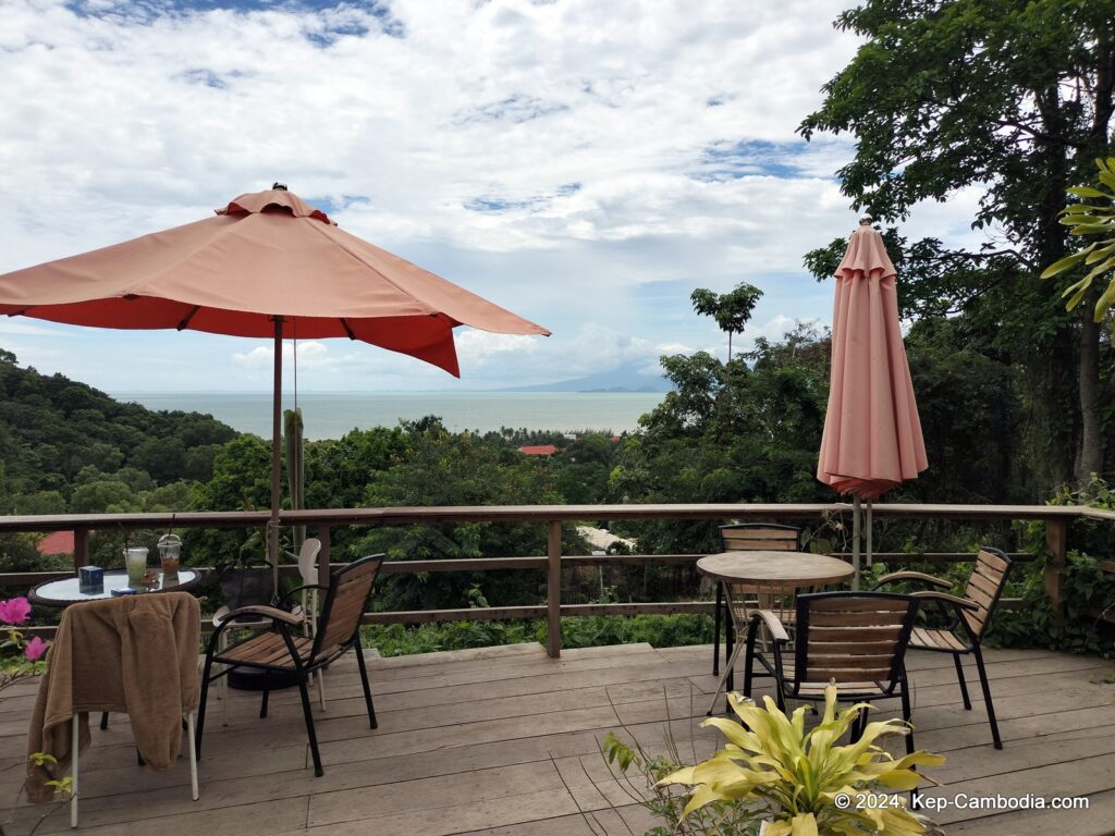 Sunset Cafe in Kep National Park. Cambodia.