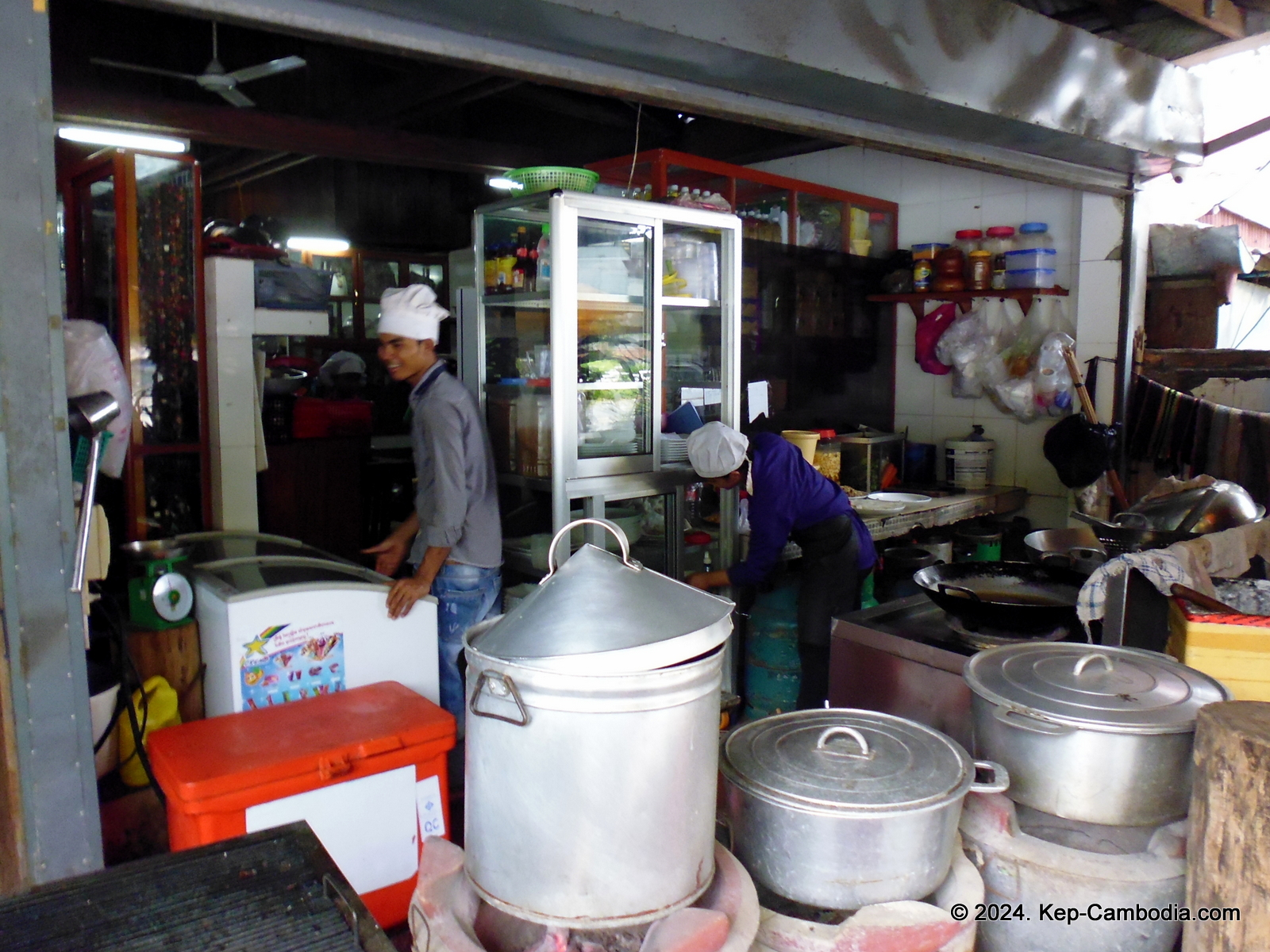 Kep Crab Market in Kep, Cambodia.