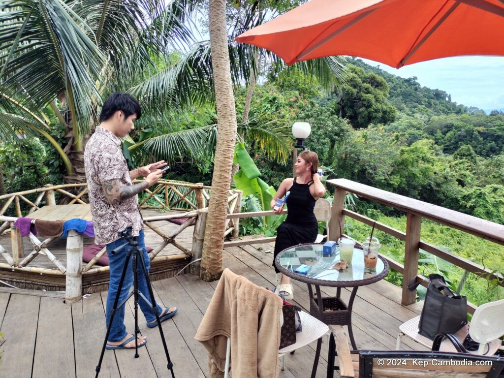 Sunset Cafe in Kep National Park. Cambodia.