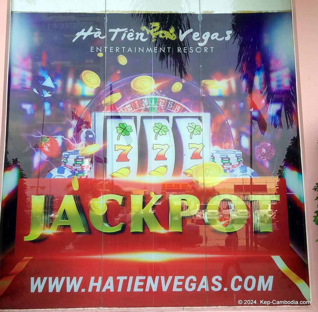 Hatien Vegas Casino in Kep, Cambodia. Kampot. Vietnam and Cambodia border crossing.
