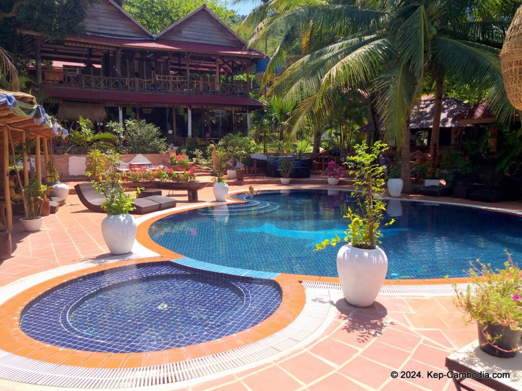 Kep Lodge Guesthouse & Restaurant in Kep, Cambodia.