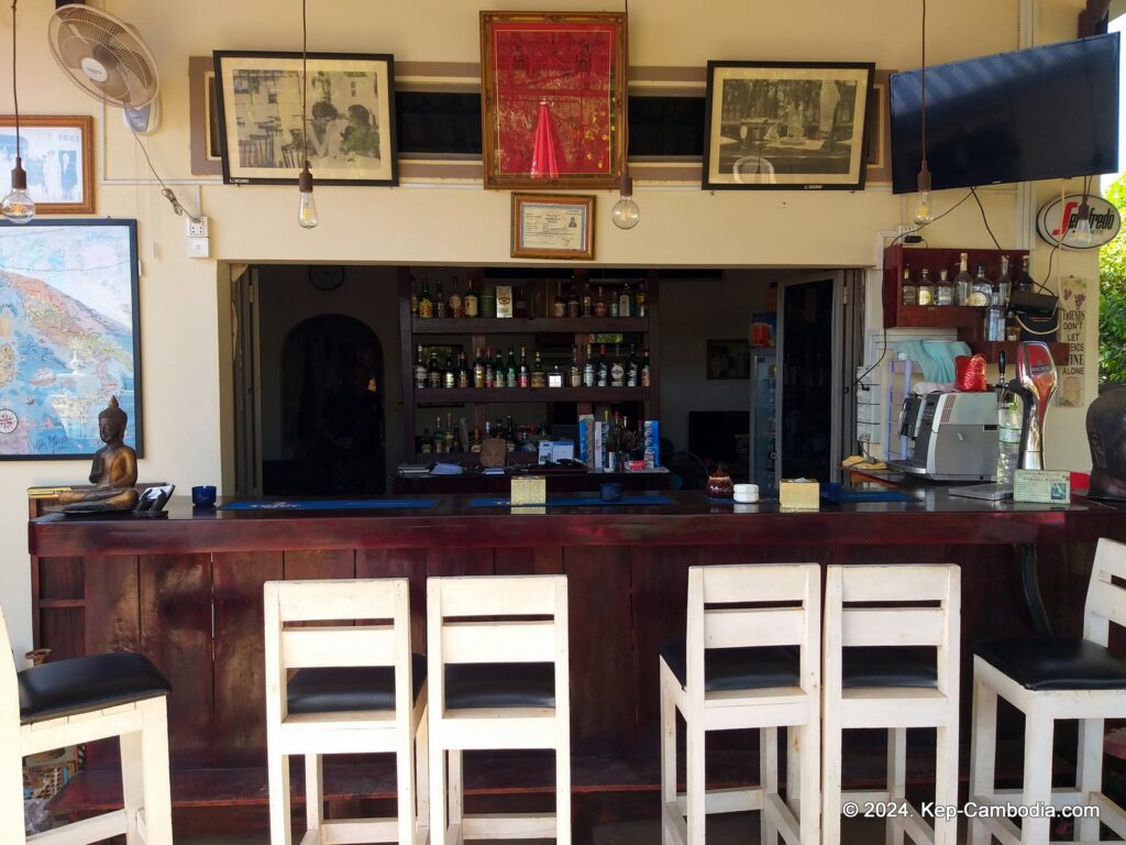 Martini Italian Restaurant in Kep, Cambodia.