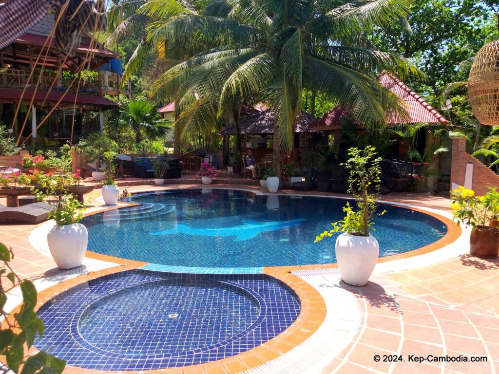 Kep Lodge Guesthouse & Restaurant in Kep, Cambodia.