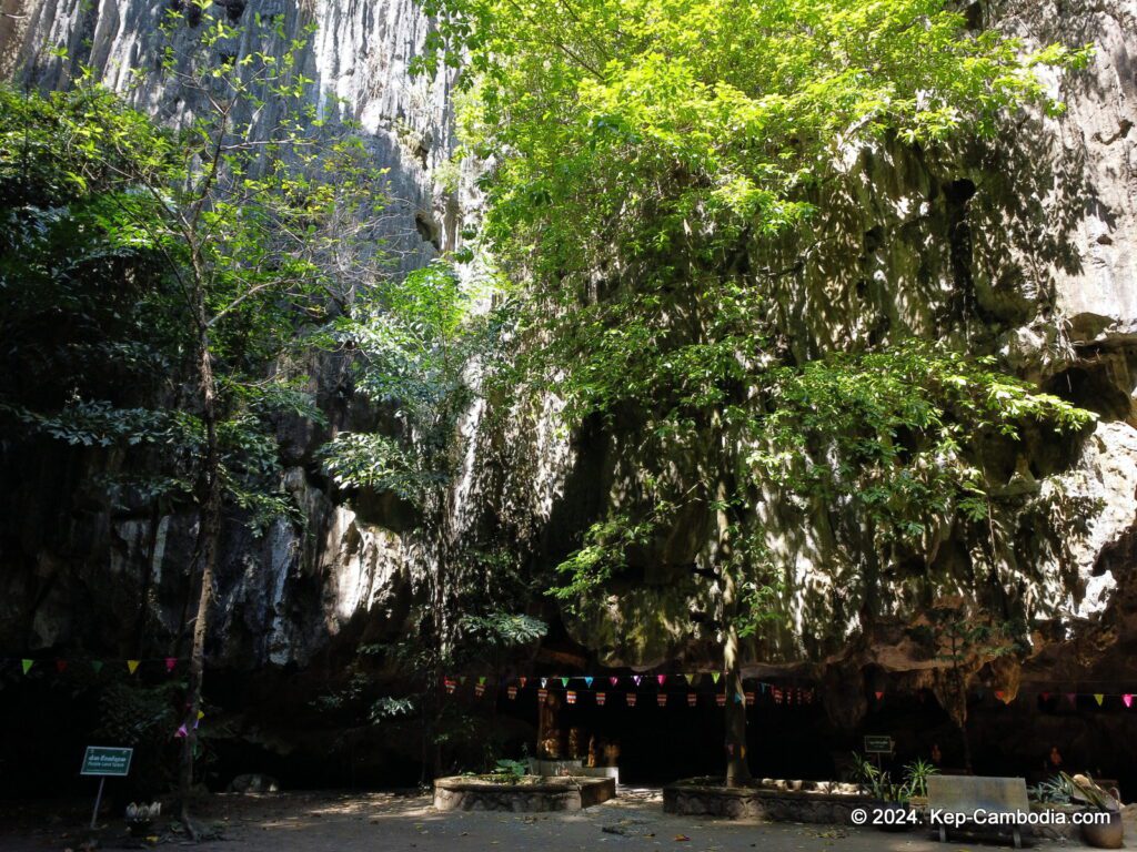 Kampong Trach Caves and Mountains in Kep, and Kampot, Cambodia.