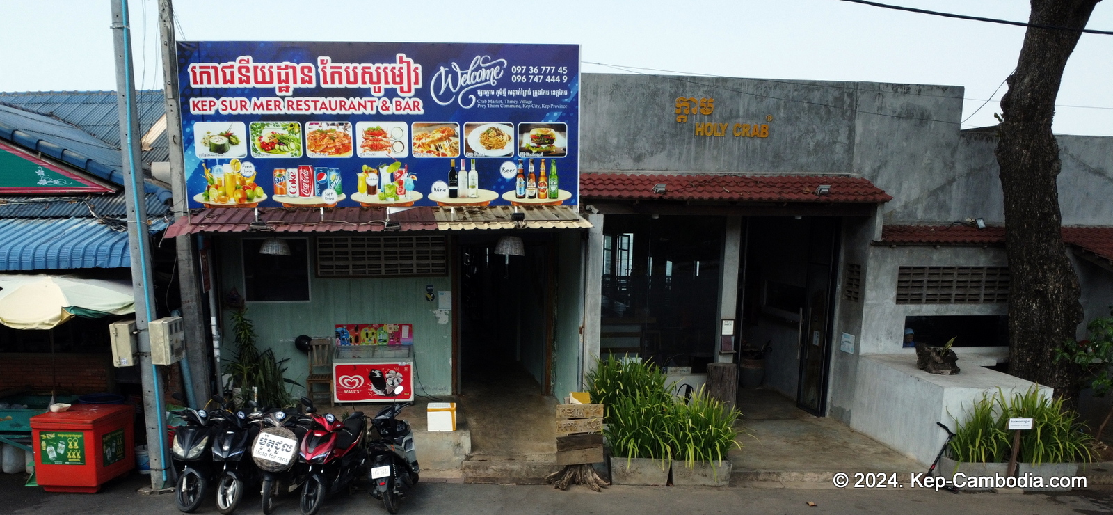Kep Crab Market in Kep, Cambodia.