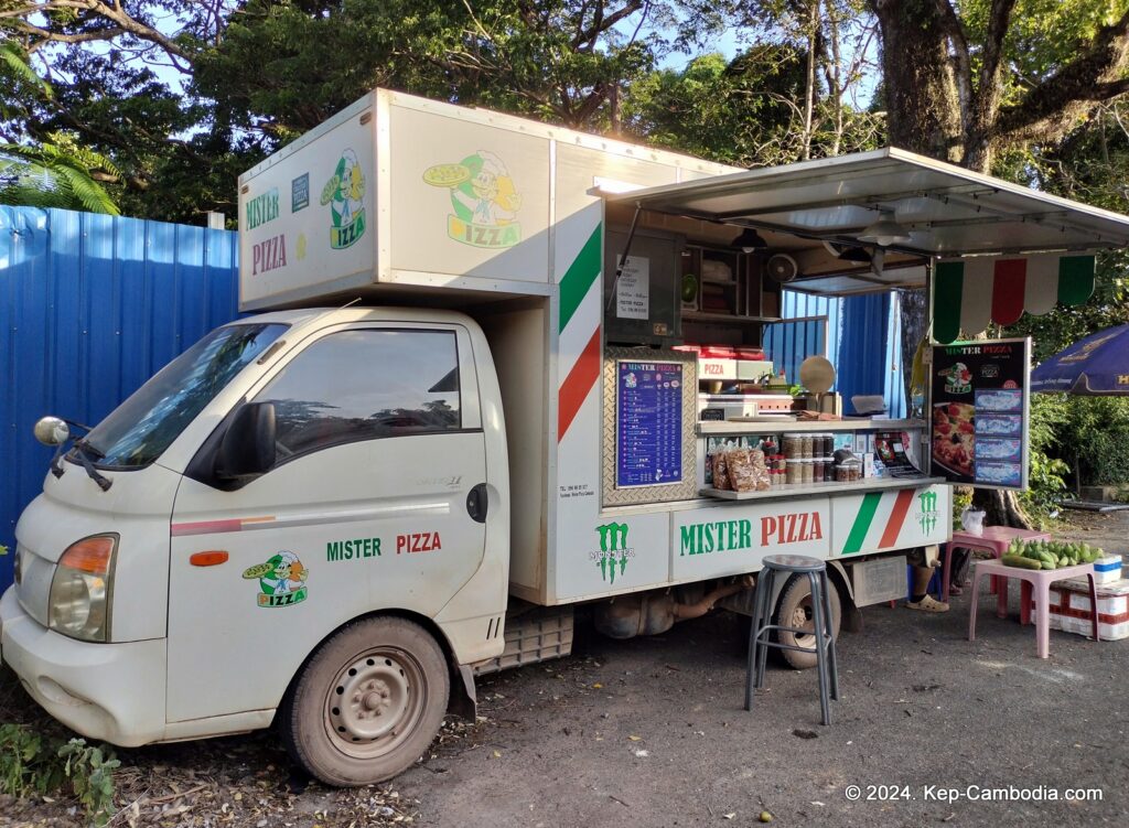 Mr. Pizza in Kep, Cambodia.