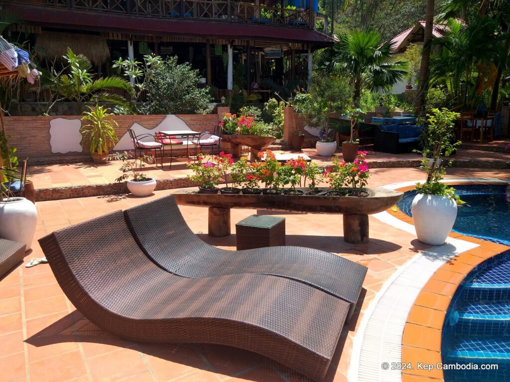 Kep Lodge Guesthouse & Restaurant in Kep, Cambodia.