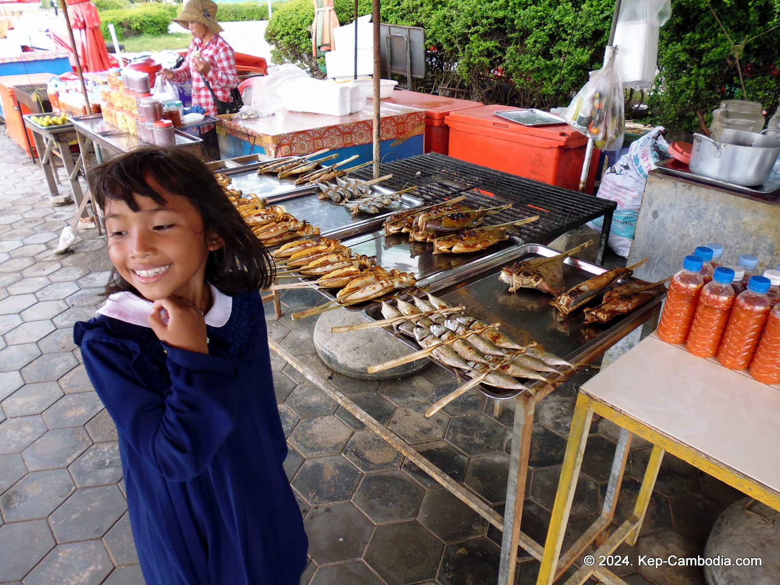 Kep Crab Market in Kep, Cambodia.