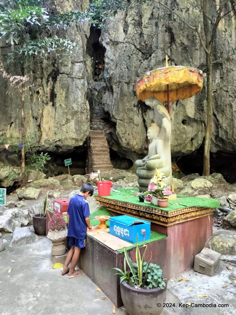 Kampong Trach Caves and Mountains in Kep, and Kampot, Cambodia.