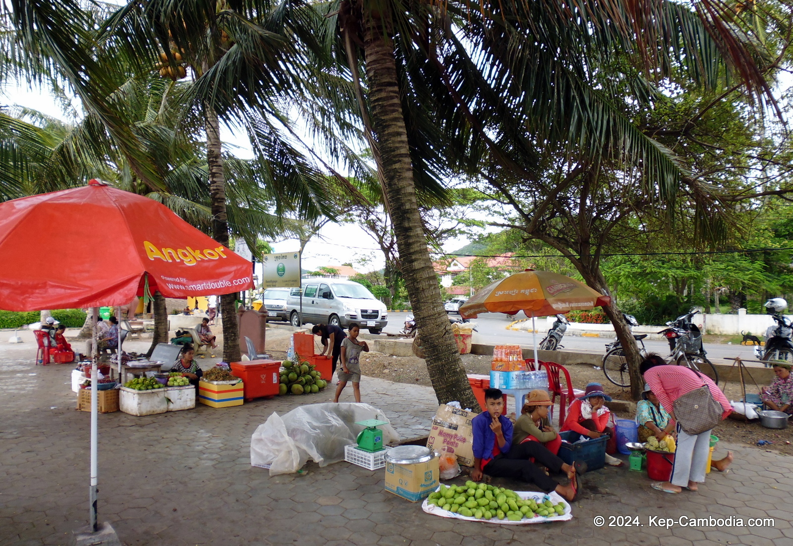 Kep Crab Market in Kep, Cambodia.