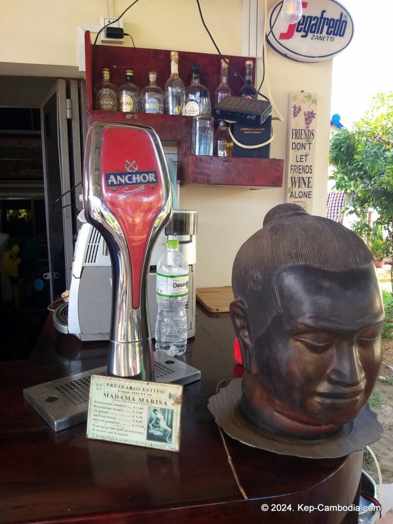 Martini Italian Restaurant in Kep, Cambodia.