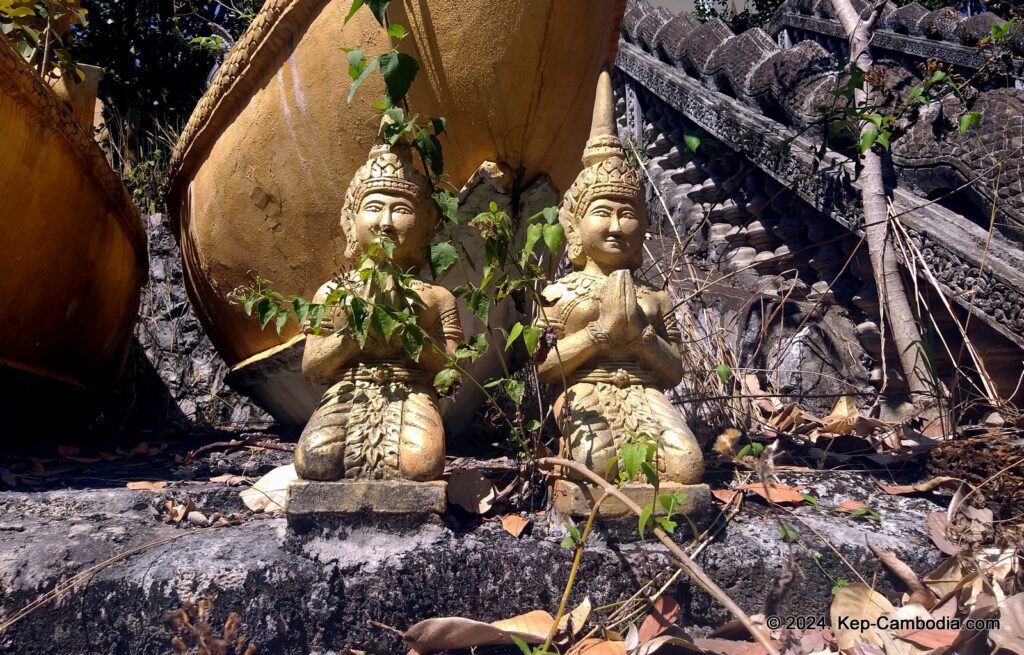 Wat Samathi Buddhist Temple in Kep, Cambodia.