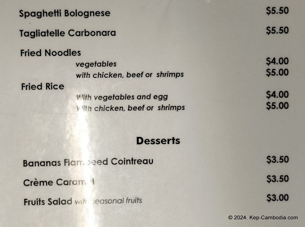 O'Kare restaurant in Kep, Cambodia