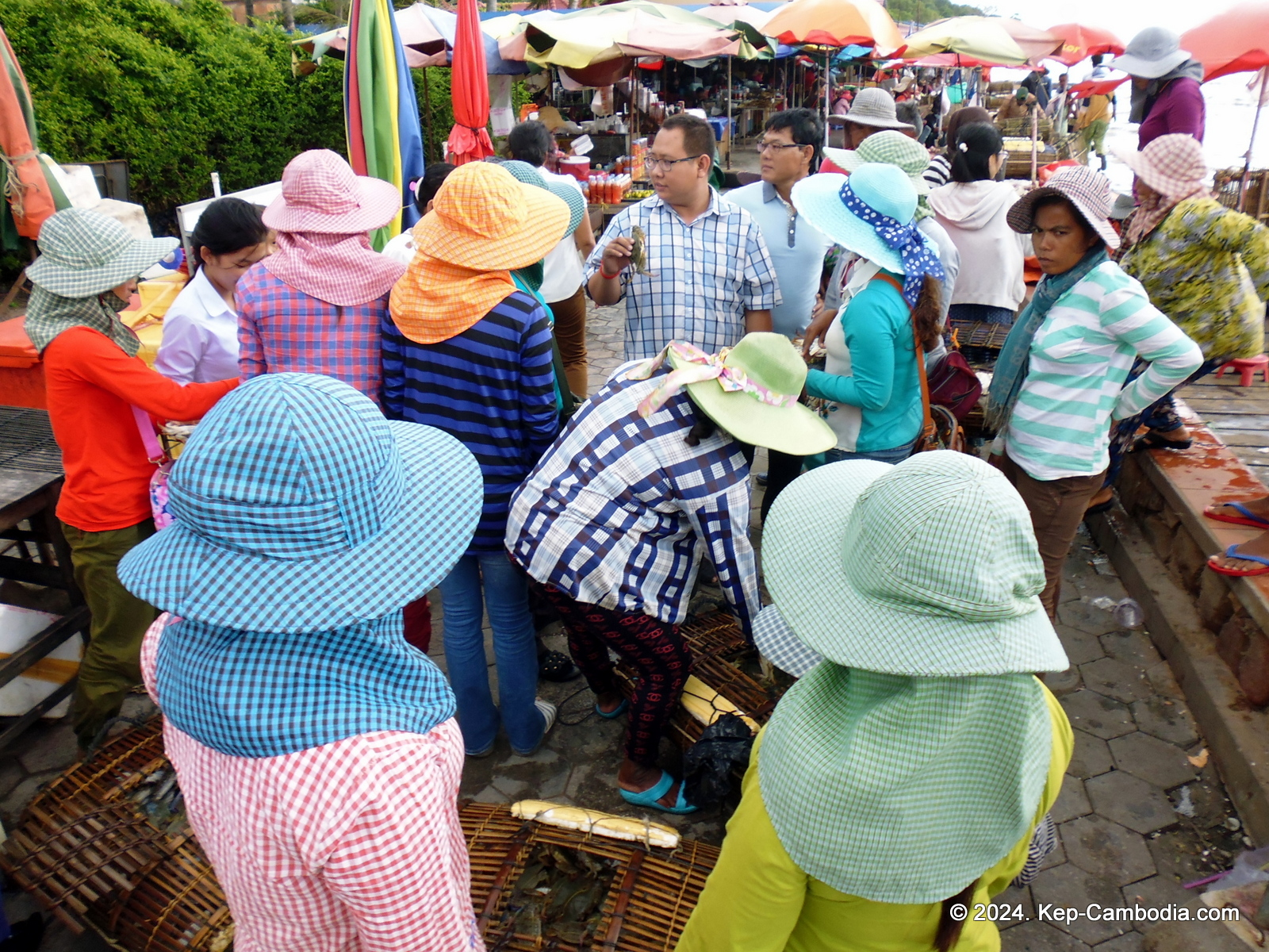 Kep Crab Market in Kep, Cambodia.