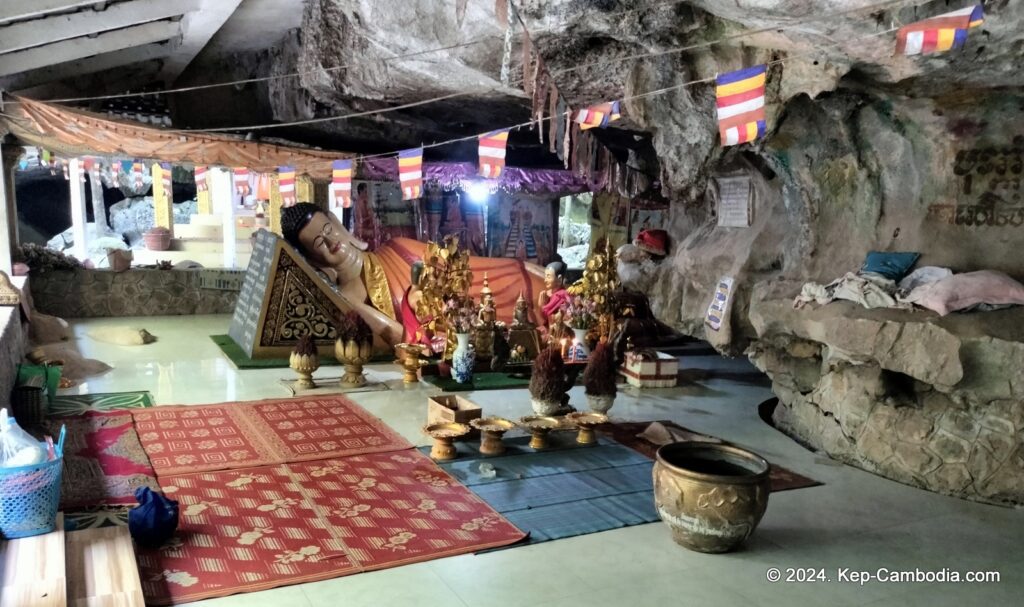 Kampong Trach Caves and Mountains in Kep, and Kampot, Cambodia.