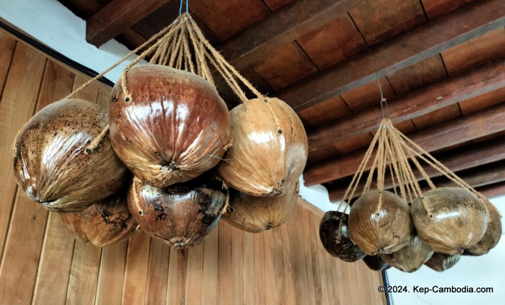 Phnom Vor Natural Paradise Resort in Kep, Cambodia and Kampot. Restaurant and Bamboo Train.