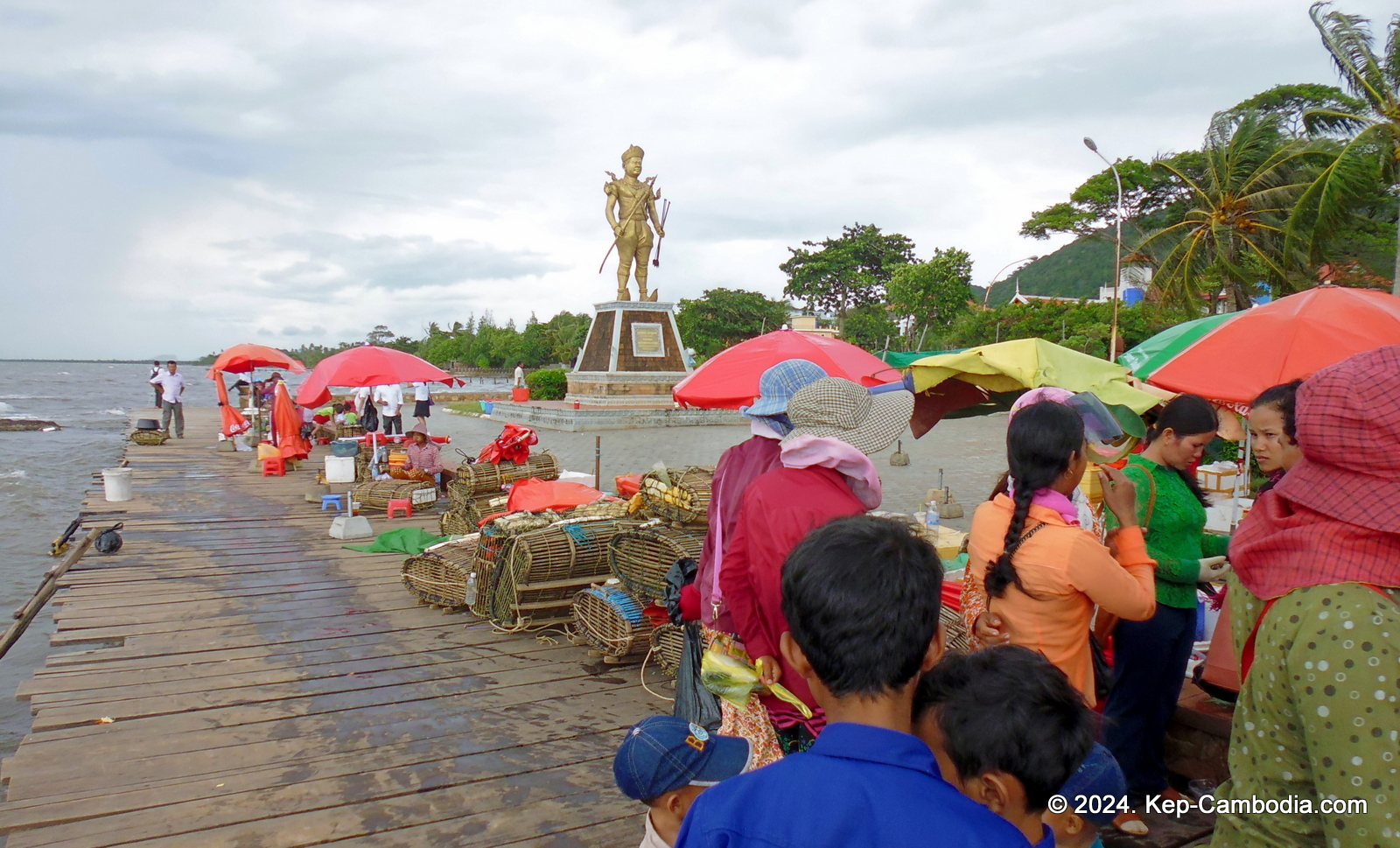Kep Crab Market in Kep, Cambodia.