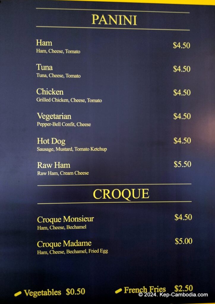 Deli's Restaurant in Kep, Cambodia